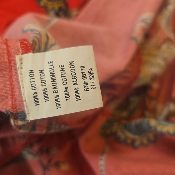 Anthropolgie x Conditions Apply Puff Sleeve Smocked Tropical Ruffle Maxi Dress 4 - Picture 10 of 11